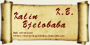 Kalin Bjelobaba vizit kartica